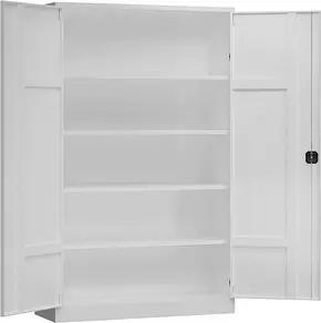 ClassiX Stahlschrank X-530387 signalweiß 120,0 x 60,0 x 194,5 cm, aufgebaut