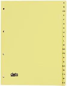 dots Ordnerregister Vollformat A-Z gelb 20-teilig, 5 Satz