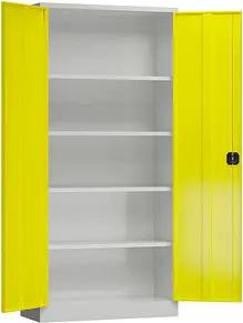ClassiX Stahlschrank X-530356 zinkgelb, lichtgrau 92,0 x 50,0 x 194,5 cm, aufgebaut