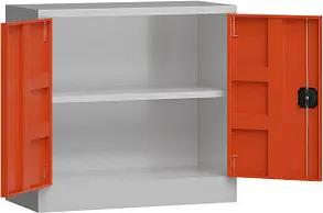 ClassiX Stahlschrank X-530304 feuerrot, lichtgrau 80,0 x 38,0 x 75,0 cm, aufgebaut