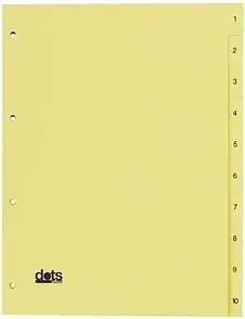 dots Ordnerregister Vollformat 1-10 gelb 10-teilig, 5 Satz