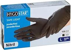HYGOSTAR unisex Einmalhandschuhe SAFE LIGHT schwarz Größe L, 100 St.
