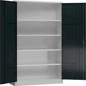 ClassiX Stahlschrank X-530388 anthrazit, lichtgrau 120,0 x 60,0 x 194,5 cm, aufgebaut