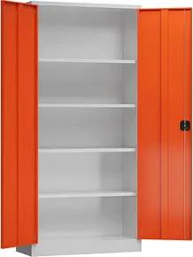 ClassiX Stahlschrank X-530364 feuerrot, lichtgrau 92,0 x 60,0 x 194,5 cm, aufgebaut