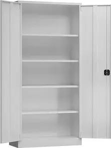 ClassiX Stahlschrank X-530350 lichtgrau 92,0 x 50,0 x 194,5 cm, aufgebaut