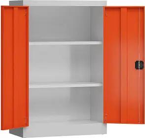 ClassiX Stahlschrank X-530294 feuerrot, lichtgrau 80,0 x 38,0 x 120,0 cm, aufgebaut