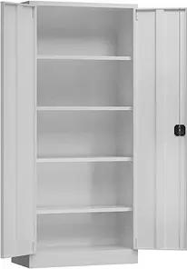 ClassiX Stahlschrank X-530330 lichtgrau 80,0 x 38,0 x 180,0 cm, aufgebaut