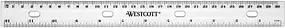 WESTCOTT Lineal 31,0 cm, transparent
