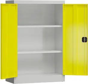 ClassiX Stahlschrank X-530296 zinkgelb, lichtgrau 80,0 x 38,0 x 120,0 cm, aufgebaut