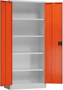 ClassiX Stahlschrank X-530334 feuerrot, lichtgrau 80,0 x 38,0 x 180,0 cm, aufgebaut