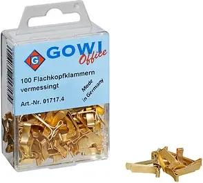 100 Gowi Musterbeutelklammern Flachkopf