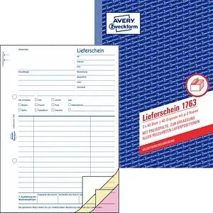 AVERY Zweckform Lieferschein mit Preisspalte Formularbuch 1763