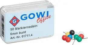 50 Gowi Pinnnadeln farbsortiert