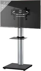 VCM my media TV-Ständer Onu schwarz, silber, schwarzglas