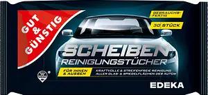 GUT&GÜNSTIG feuchte Reinigungstücher Scheiben 1-lagig weiß, 30 Tücher