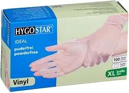 HYGOSTAR unisex Einmalhandschuhe IDEAL transparent Größe XL, 100 St.