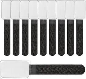 10 LABEL THE CABLE Klettkabelbinder MINI TAGS schwarz
