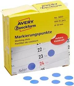 AVERY Zweckform Klebepunkte 3853 blau Ø 10,0 mm, 800 St.