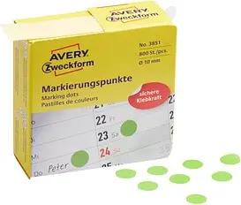 AVERY Zweckform Klebepunkte 3851 grün Ø 10,0 mm, 800 St.