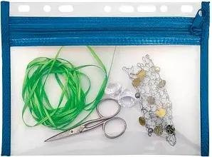 VELOFLEX Reißverschlussbeutel VELOBAG® transparent/blau 0,3 mm, 1 St.