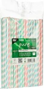 100 PAPSTAR Strohhalme pure farbsortiert