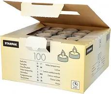 100 STARPAK Teelichter weiß