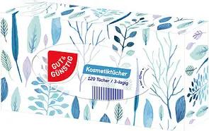 GUT&GÜNSTIG Kosmetiktücherbox 3-lagig weiß, 120 Tücher
