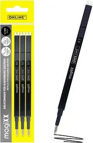 ONLINE® magiXX Gelschreiberminen schwarz 0,7 mm 3 St.