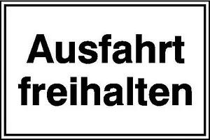 SafetyMarking® Hinweisschild "Ausfahrt freihalten" rechteck 33,0 x 25,0 cm