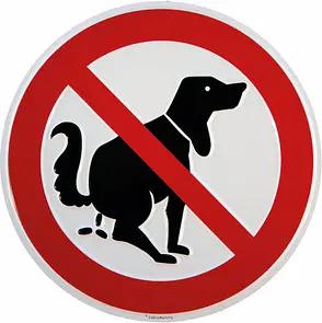 SafetyMarking® Verbotsschild "Hier kein Hundeklo" rund 20,0 cm