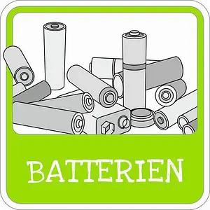 SafetyMarking® Hinweisschild "Mülltrennung Batterie" quadrat 10,0 x 10,0 cm