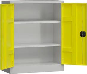 ClassiX Stahlschrank X-530316 zinkgelb, lichtgrau 80,0 x 38,0 x 100,0 cm, aufgebaut
