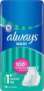 always Binden Maxi Normal mit Flügeln für Tag, 16 St.