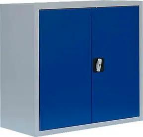 LÜLLMANN Stahlschrank 530301 enzianblau, lichtgrau 80,0 x 38,3 x 75,0 cm, aufgebaut