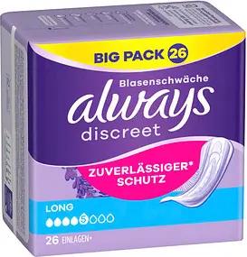 always Inkontinenzeinlagen discreet Long, 26 St.