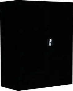 LÜLLMANN Stahlschrank 530319 tiefschwarz 80,0 x 38,3 x 100,0 cm, aufgebaut
