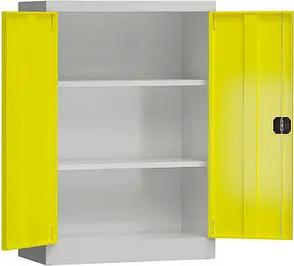 ClassiX Stahlschrank X-530326 zinkgelb, lichtgrau 92,0 x 42,0 x 120,0 cm, aufgebaut