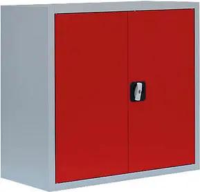 LÜLLMANN Stahlschrank 530304 feuerrot, lichtgrau 80,0 x 38,3 x 75,0 cm, aufgebaut