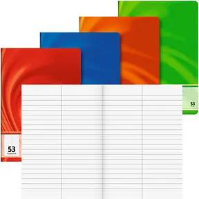 BRUNNEN Vokabelheft rot, blau, orange oder grün Lineatur 53 liniert DIN A5 ohne Rand, 32 Blatt