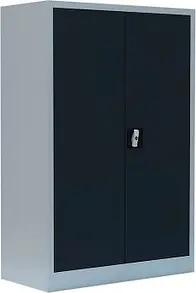 LÜLLMANN Stahlschrank 530328 anthrazit, lichtgrau 92,5 x 42,2 x 120,0 cm, aufgebaut