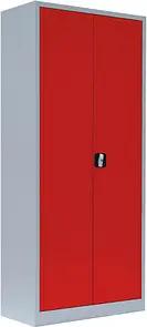 LÜLLMANN Stahlschrank 530334 feuerrot, lichtgrau 80,0 x 38,3 x 180,0 cm, aufgebaut