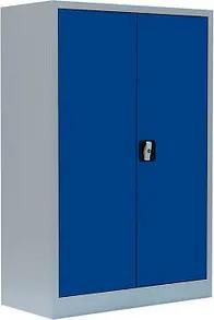 LÜLLMANN Stahlschrank 530321 enzianblau, lichtgrau 92,5 x 42,2 x 120,0 cm, aufgebaut