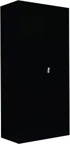 LÜLLMANN Stahlschrank 530349 tiefschwarz 92,5 x 42,2 x 195,0 cm, aufgebaut