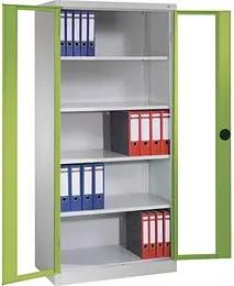 CP Stahlschrank 8920-055 S10119 Acrylglas, clowngrün, lichtgrau 93,0 x 40,0 x 195,0 cm, aufgebaut