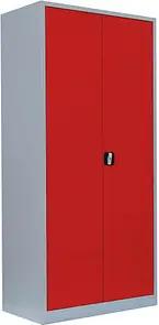 LÜLLMANN Stahlschrank 530364 feuerrot, lichtgrau 92,5 x 60,0 x 195,0 cm, aufgebaut