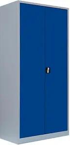LÜLLMANN Stahlschrank 530361 enzianblau, lichtgrau 92,5 x 60,0 x 195,0 cm, aufgebaut
