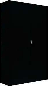 LÜLLMANN Stahlschrank 530389 tiefschwarz 120,0 x 60,0 x 195,0 cm, aufgebaut