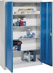 CP Stahlschrank C 2000 Acurado 9460-000 S10666 lichtgrau, lichtblau 120,0 x 40,0 x 195,0 cm, aufgebaut