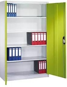 CP Stahlschrank C 2000 Acurado 9460-000 S10868 lichtgrau, clowngrün 120,0 x 40,0 x 195,0 cm, aufgebaut