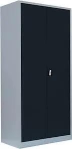 LÜLLMANN Stahlschrank 530368 anthrazit, lichtgrau 92,5 x 60,0 x 195,0 cm, aufgebaut